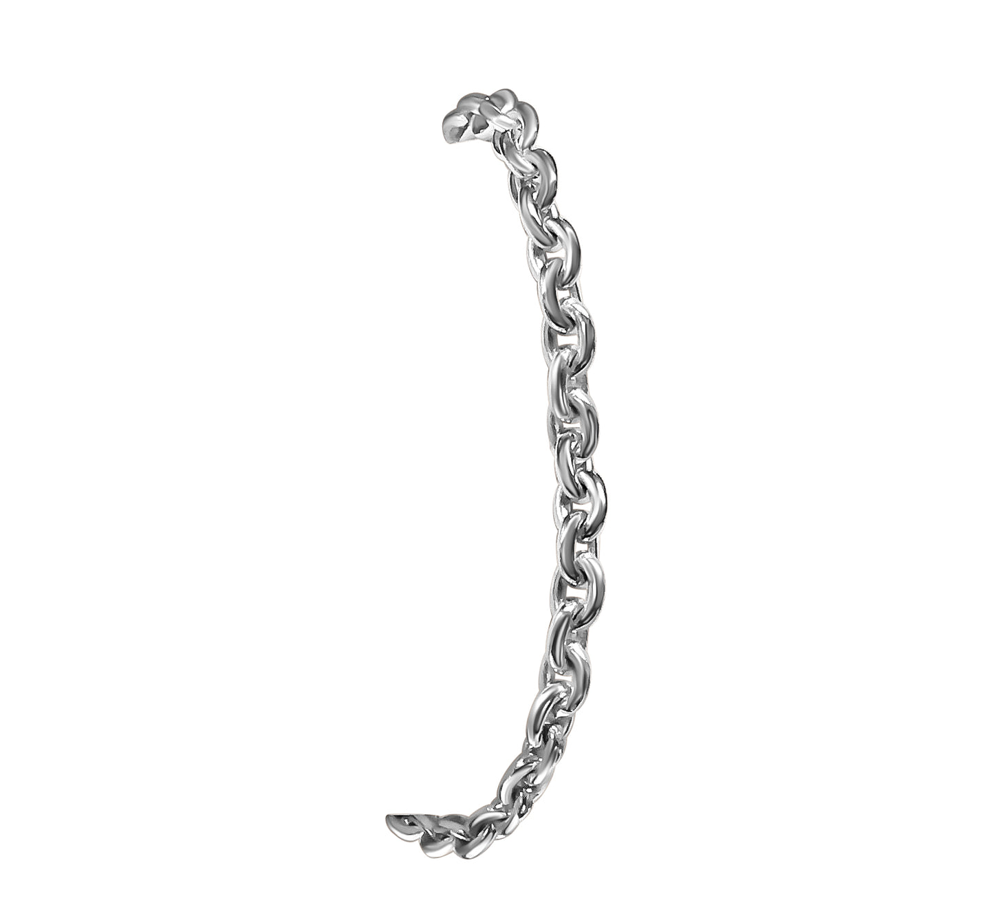 Handmade Solid Gold Fancy Rolo Bracelet , 5mm