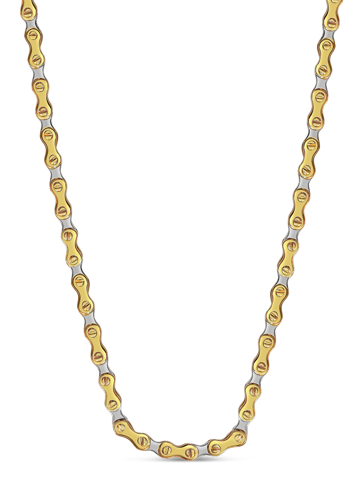 Handmade Solid Gold Motorcycle/Bike Chain Necklace , 11mm