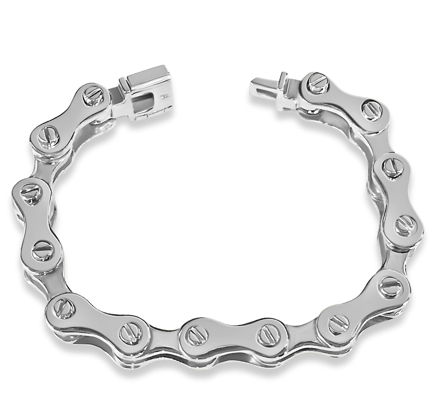 Handmade Solid Gold Motorcycle/Bike Chain Bracelet , 11mm