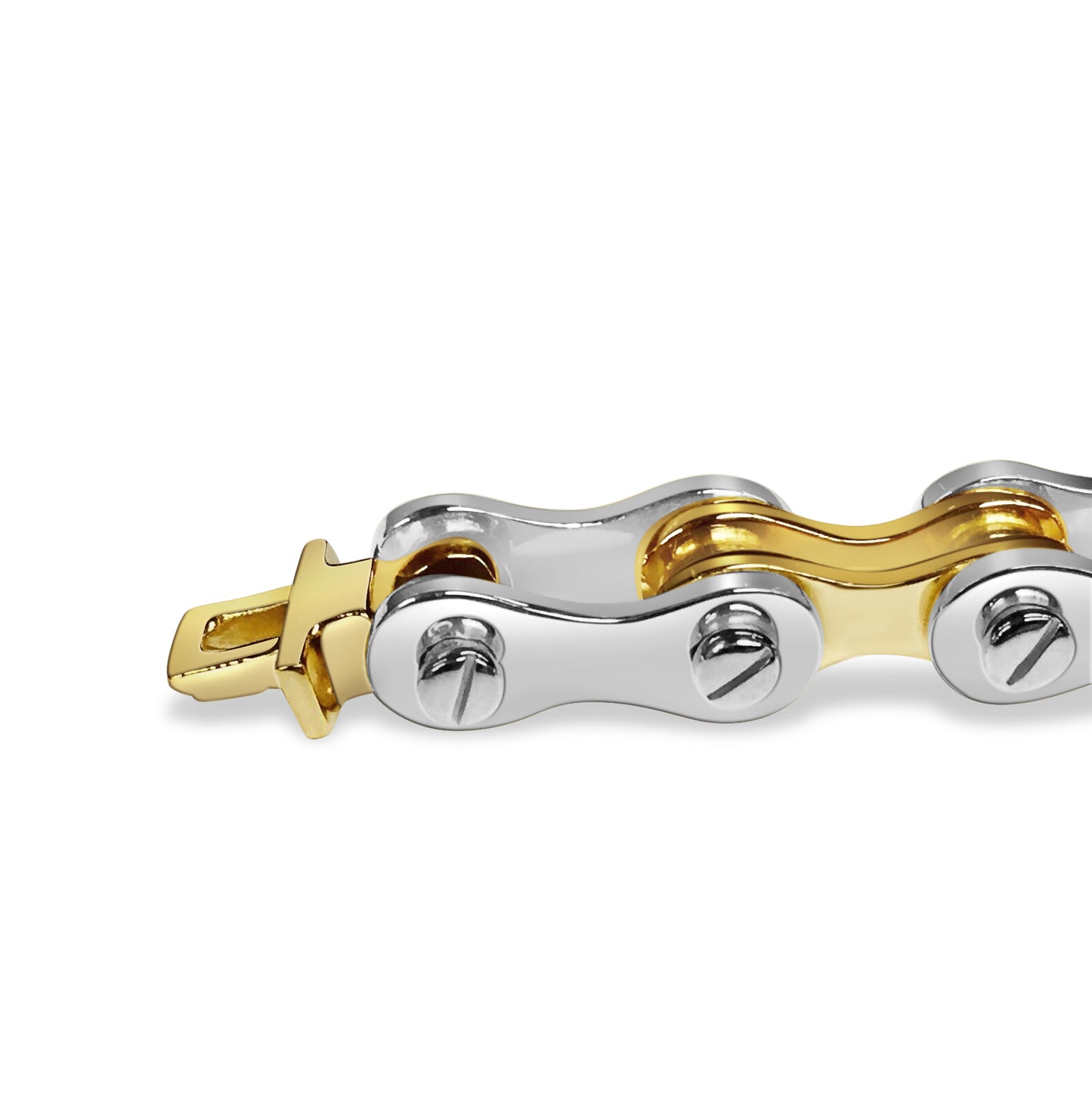 Handmade Solid Gold Motorcycle/Bike Chain Bracelet , 11mm