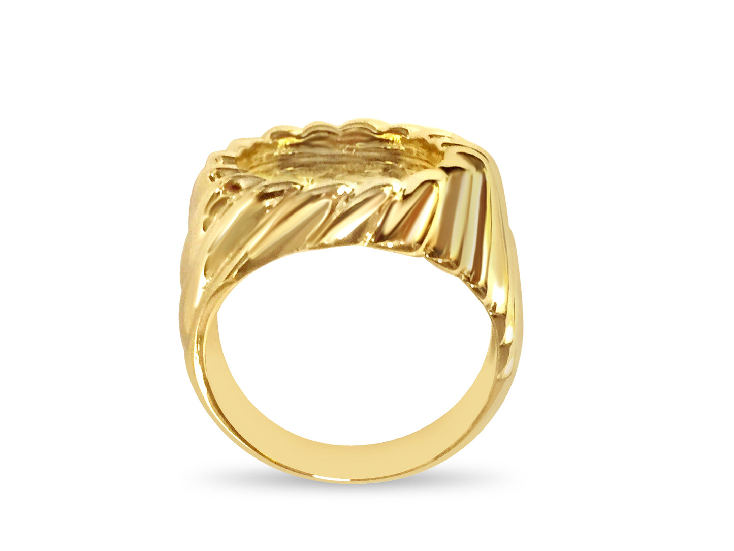 Handmade Solid Gold Fancy Coin Ring , Chinese Panda Bear Coin ,
