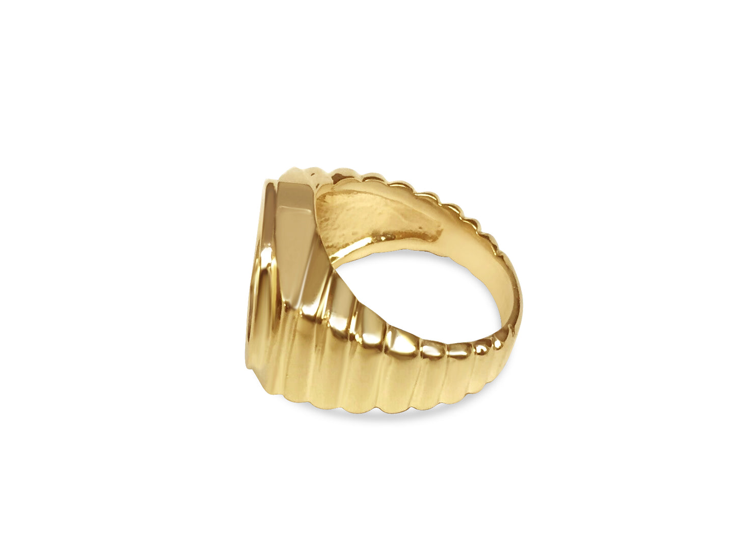 Handmade Solid Gold Fancy Coin Ring , Chinese Panda Bear Coin ,