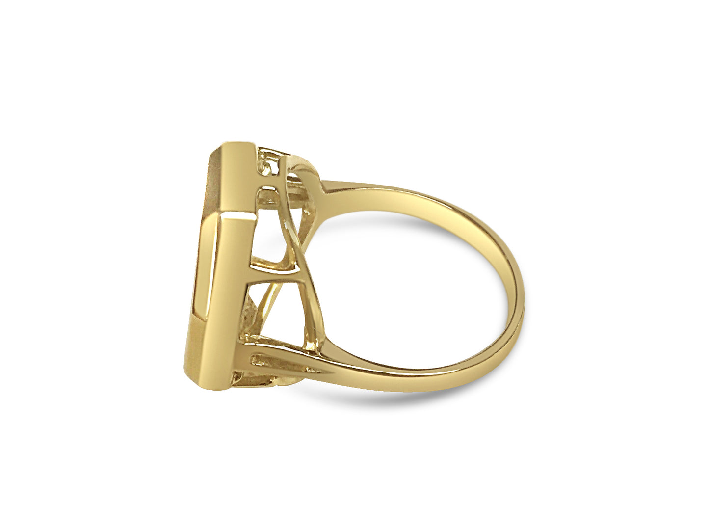 Handmade Solid Gold Fancy Ladies Coin Ring , Chinese Panda Bear Coin ,