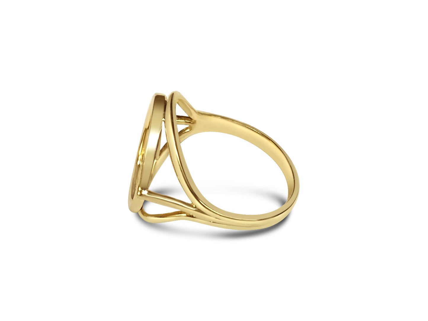 Handmade Solid Gold Fancy Coin Ring , Chinese Panda Bear Coin ,