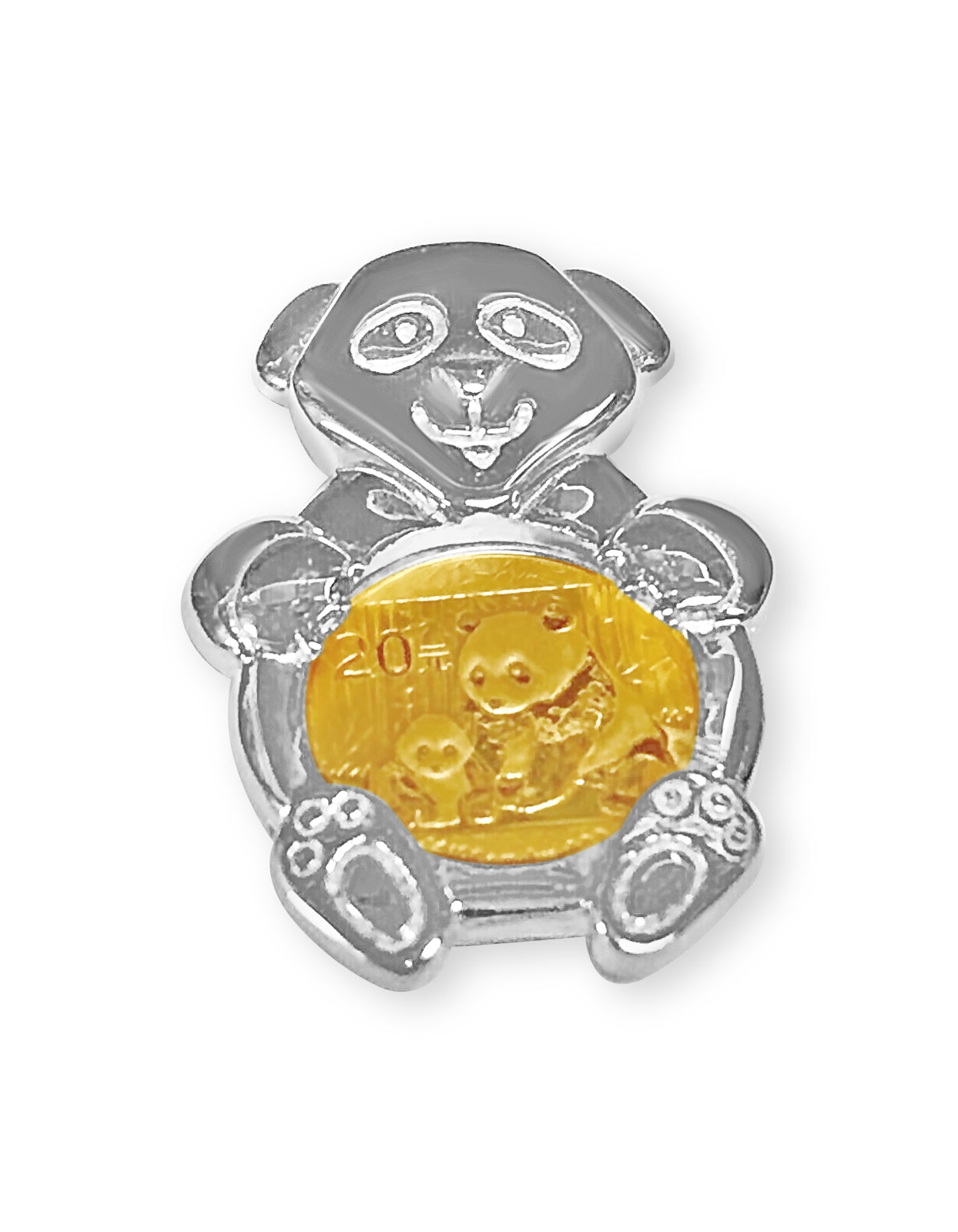 Handmade Solid Gold Bamboo Frame Coin Pendant , 1/10oz Coin ,