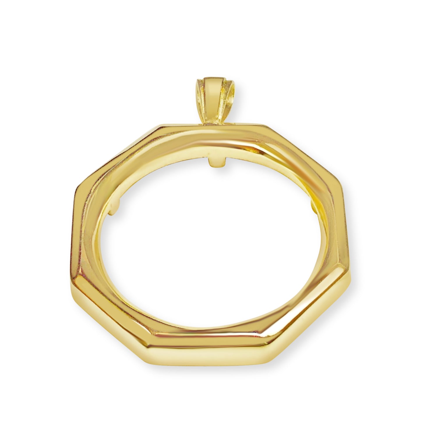 Handmade Solid Gold Fancy Coin Pendant , 1oz Coin ,