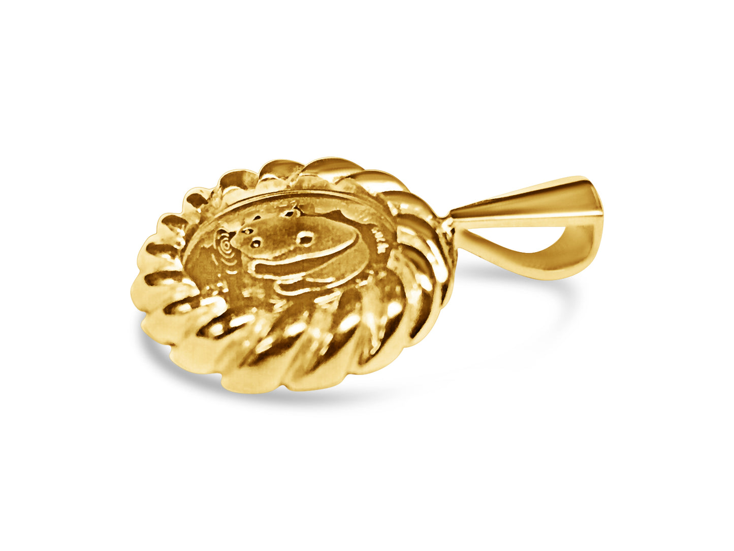 Handmade Solid Gold Fancy Coin Pendant , Chinese Panda Bear Coin ,