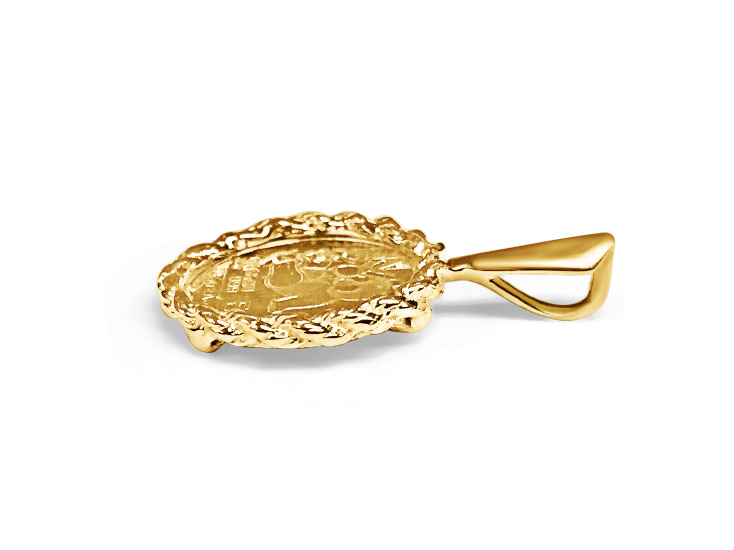 Handmade Solid Gold Fancy Coin Pendant , Chinese Panda Bear Coin ,