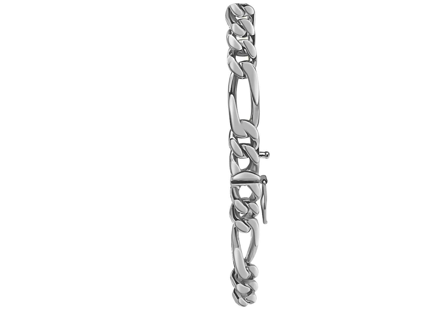 Handmade Solid Gold ID Figaro Bracelet , 8mm