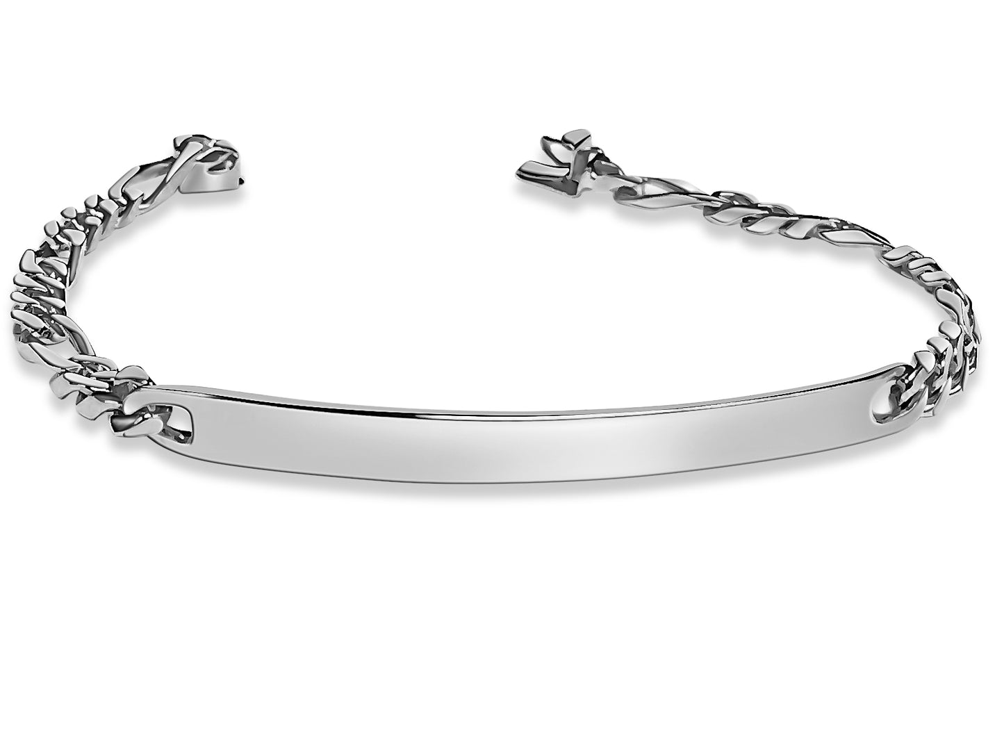 Handmade Solid Gold ID Figaro Bracelet , 8mm