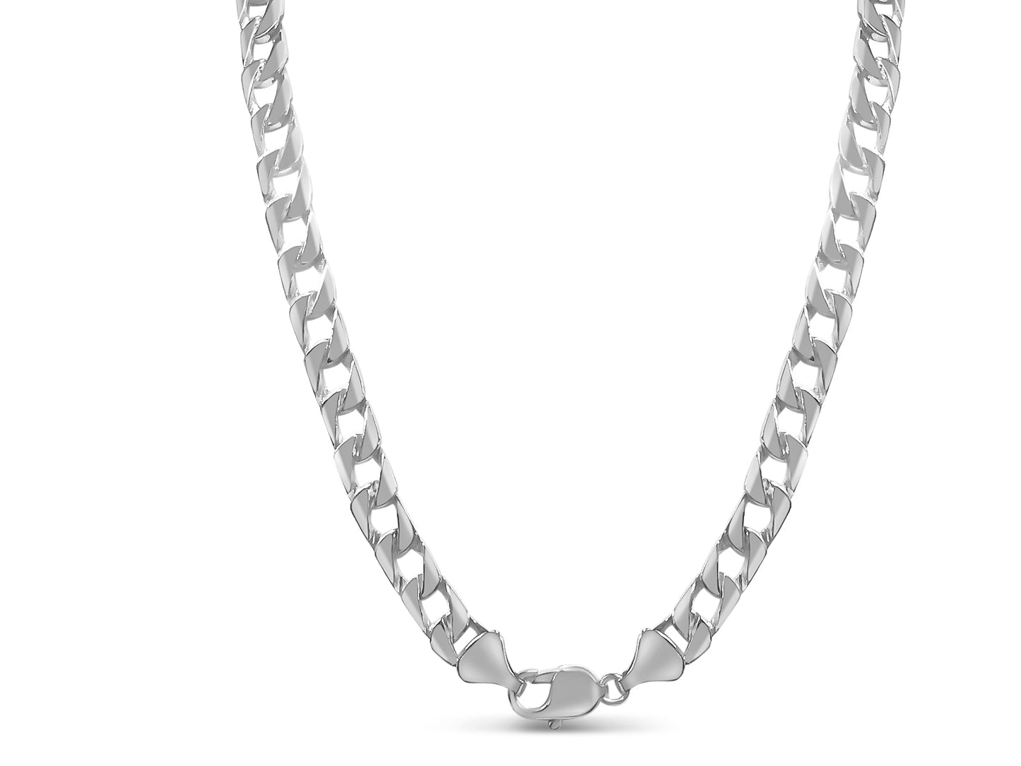 Handmade Solid Gold Curb Necklace , 8mm