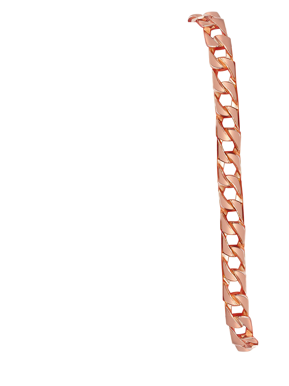 Handmade Solid Gold Curb Bracelet , 8mm