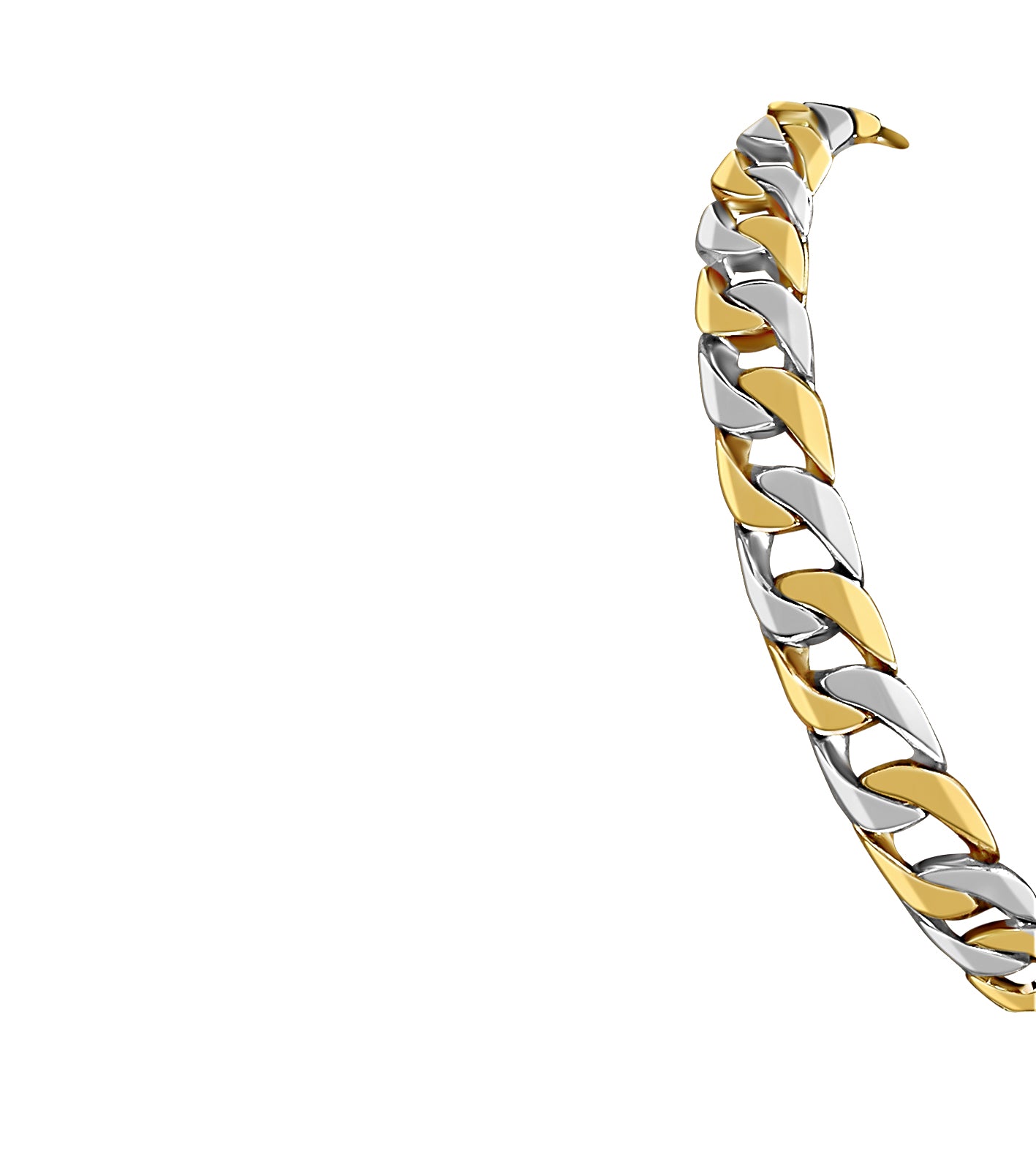 Handmade Solid Gold Curb Bracelet , 10mm