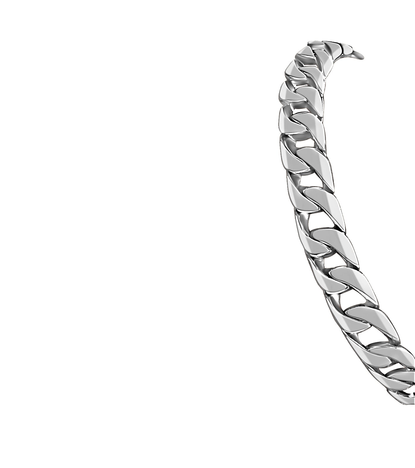 Handmade Solid Gold Curb Bracelet , 10mm