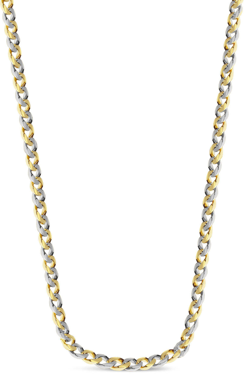 Handmade Solid Gold Curb Necklace , 9mm