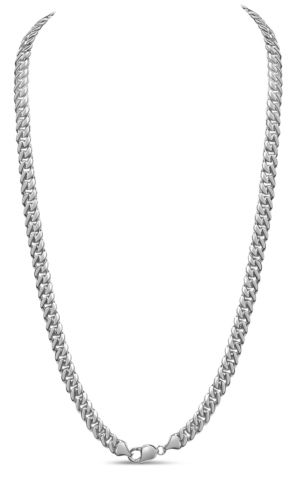 Handmade Solid Gold Miami Cuban Necklace , 7mm