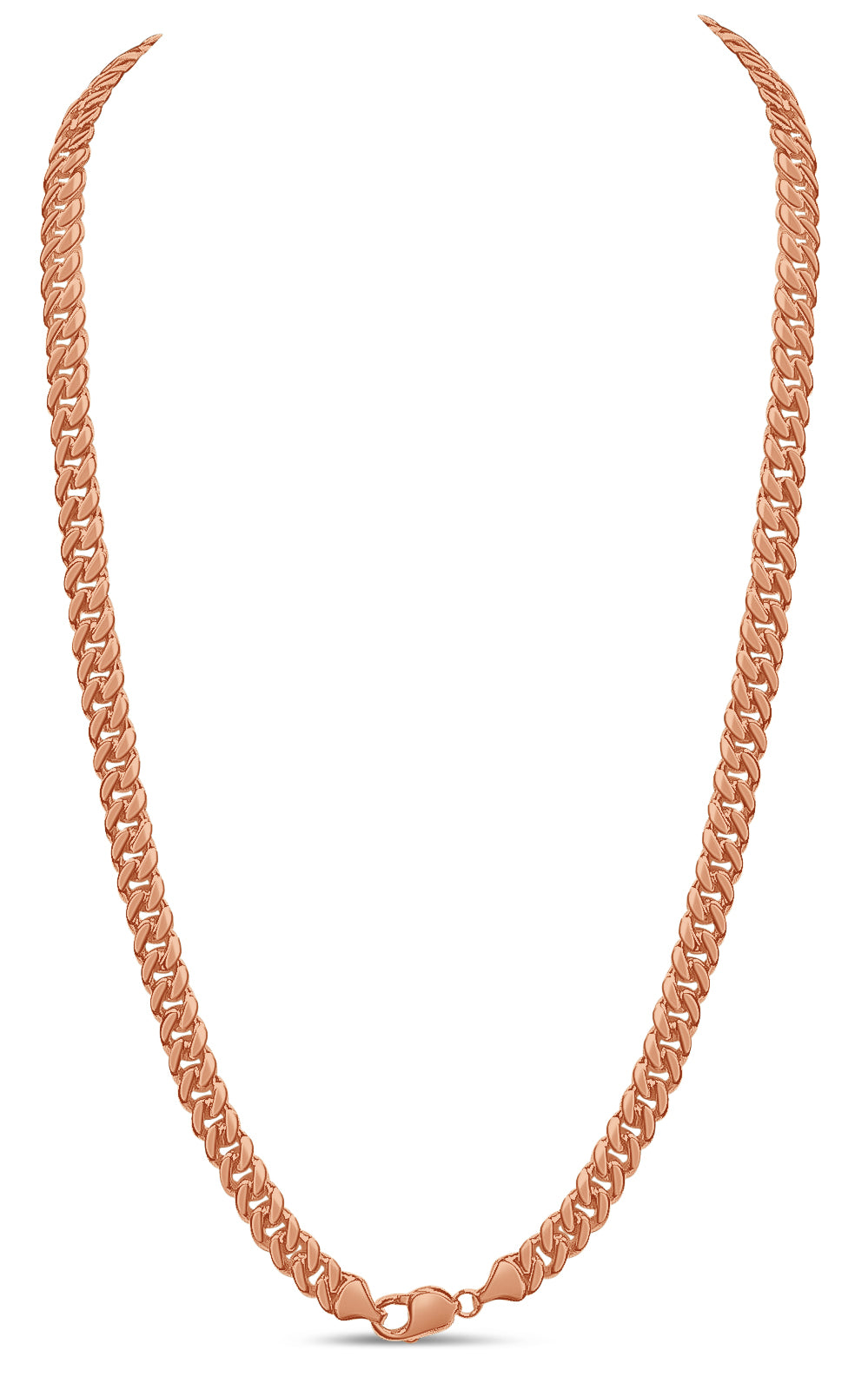 Handmade Solid Gold Miami Cuban Necklace , 7mm