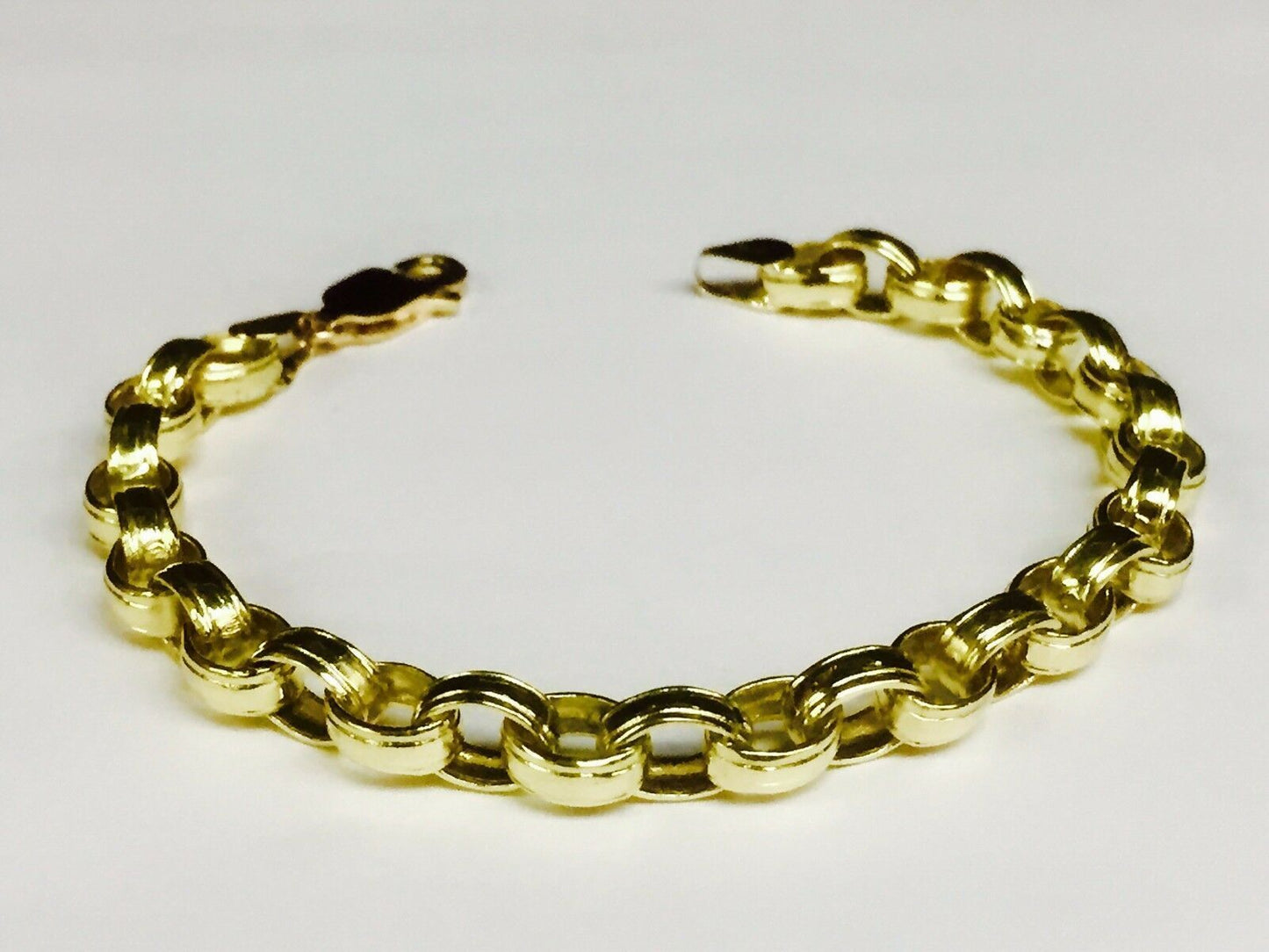 Handmade Solid Gold Rolo Cable Necklace , 7mm