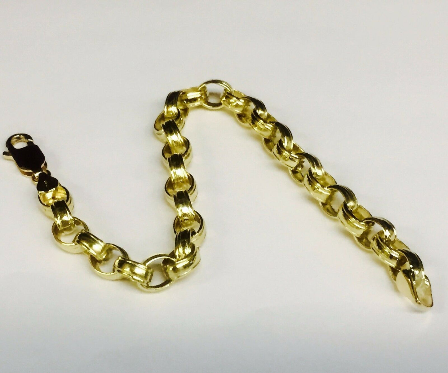 Handmade Solid Gold Rolo Cable Necklace , 7mm