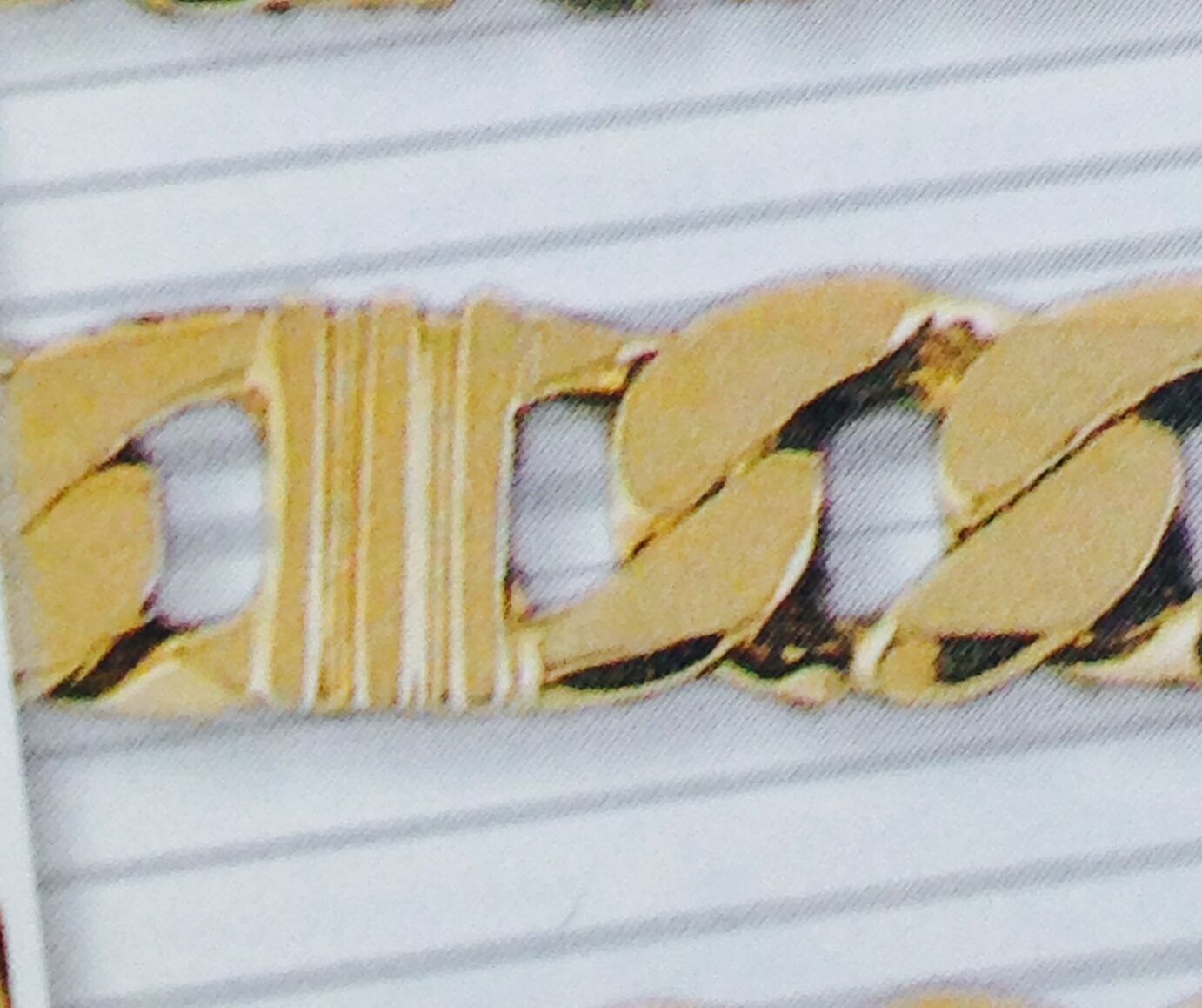 Handmade Solid Gold Curb Necklace , 16mm