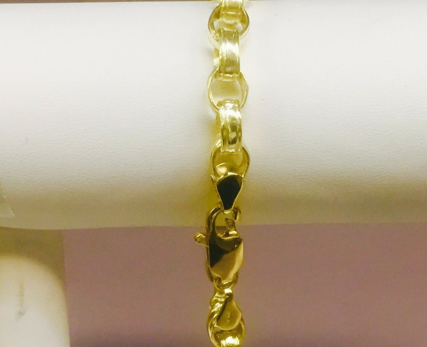 Handmade Solid Gold Rolo Cable Necklace , 7mm