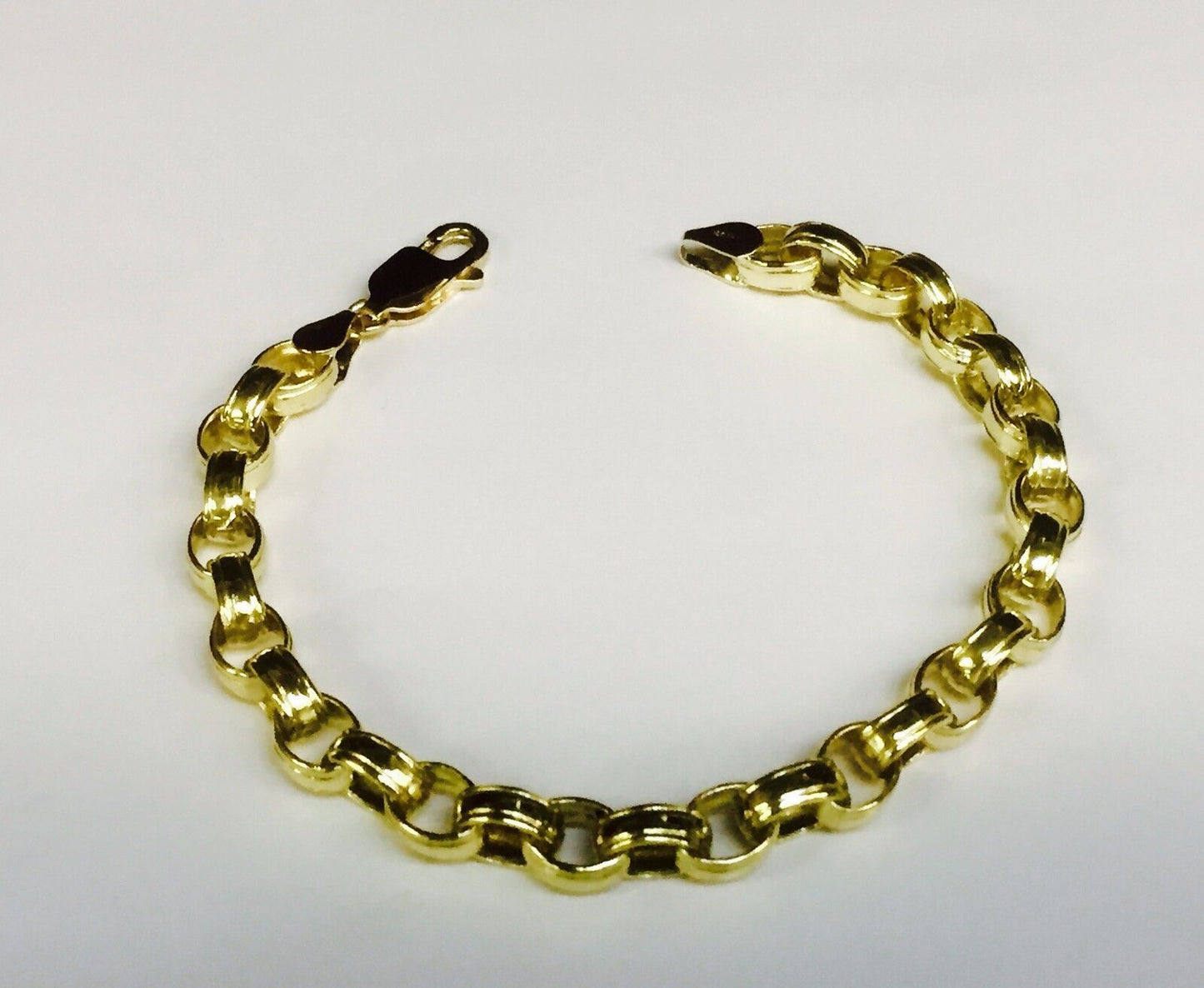Handmade Solid Gold Rolo Cable Necklace , 7mm