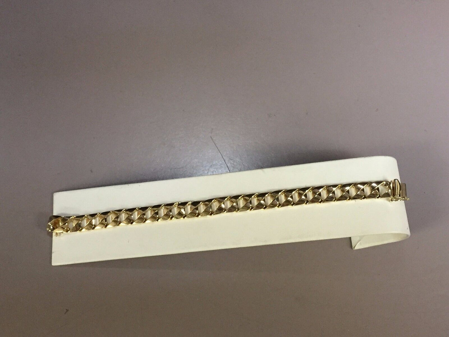 Handmade Solid Gold Curb Bracelet , 10mm