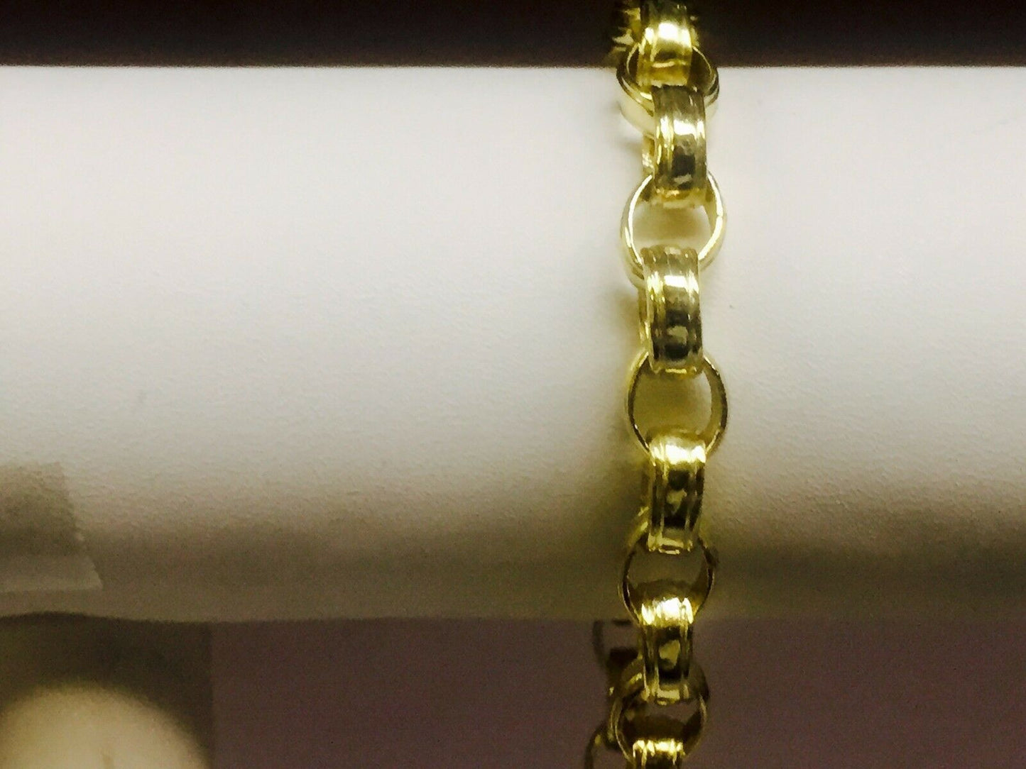 Handmade Solid Gold Rolo Cable Necklace , 7mm