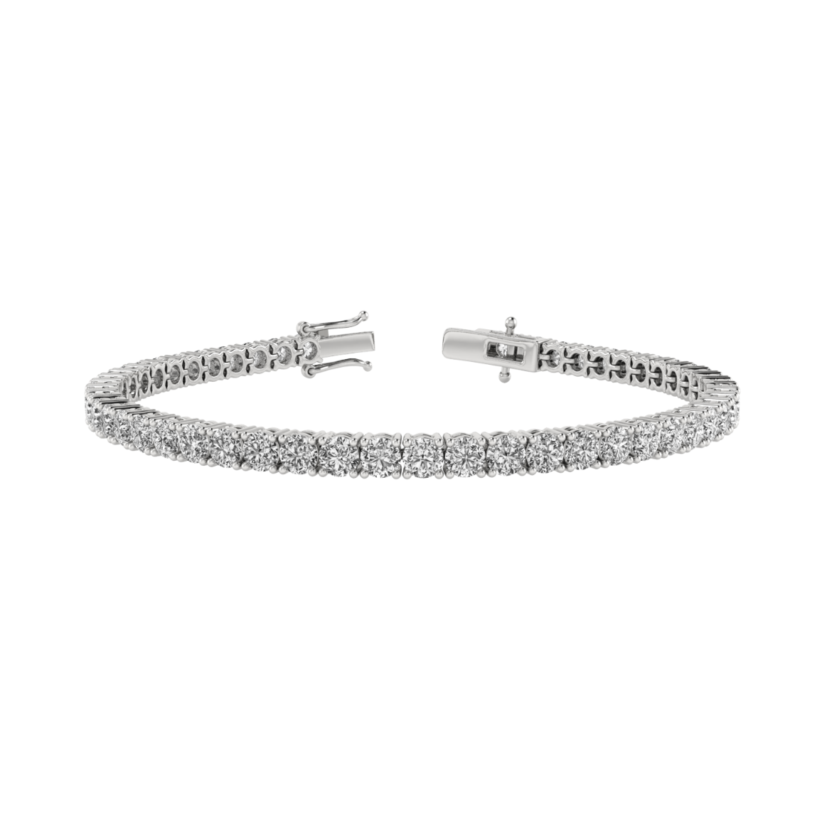 13.5ctw 4-Prong Lab Grown Diamond Tennis Bracelet, 6 inch, 14k Rose Gold
