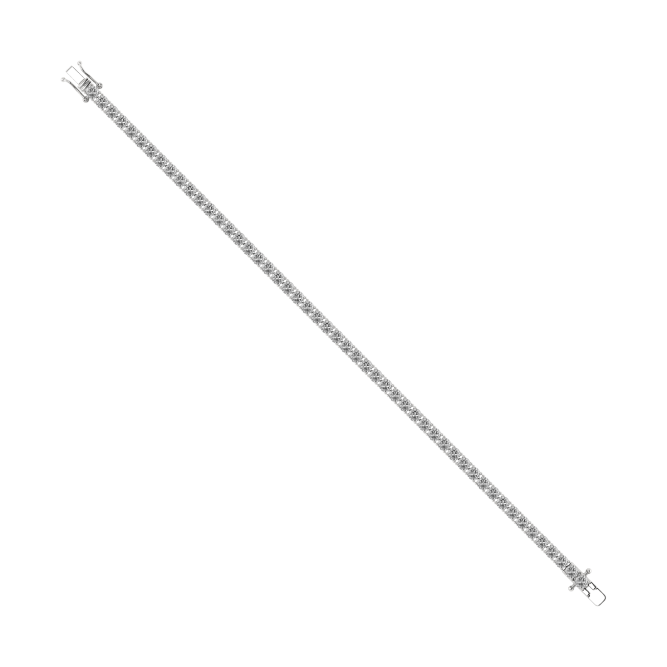 13ctw 4-Prong Lab Grown Diamond Tennis Bracelet, 6 inch, 14k Rose Gold