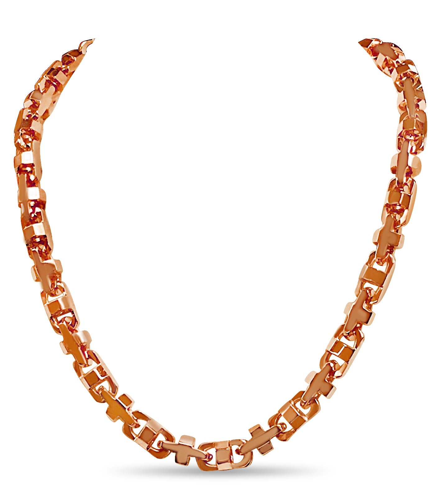 Handmade Solid Gold Anchor Mariner Necklace , 11mm