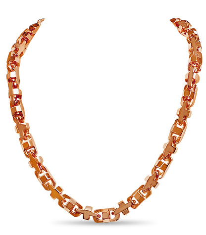 Handmade Solid Gold Anchor Mariner Necklace , 11mm