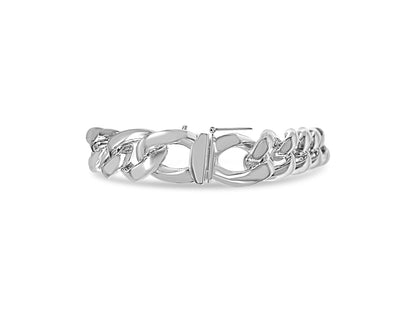 Handmade Solid Gold Curb Bracelet , 13mm