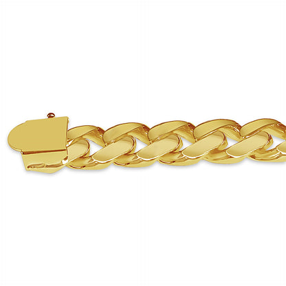 Handmade Solid Gold Diamond ID Curb Bracelet , 10mm