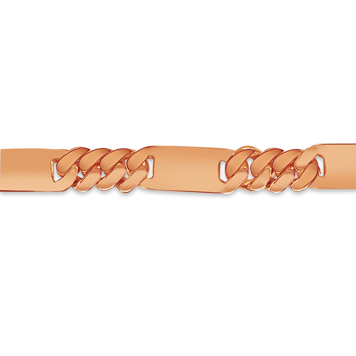Handmade Solid Gold Figaro Bar Bracelet , 8mm