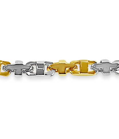 Handmade Solid Gold Anchor Mariner Bracelet , 11mm