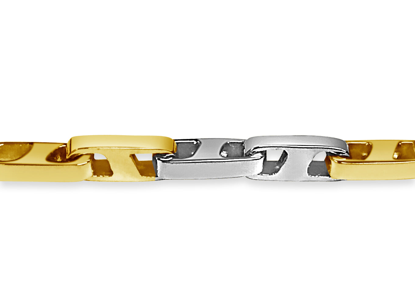 Handmade Solid Gold Buckle Necklace , 5mm