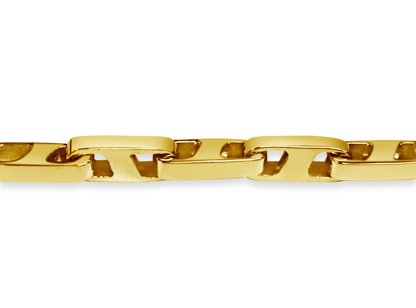 Handmade Solid Gold Buckle Necklace , 5mm