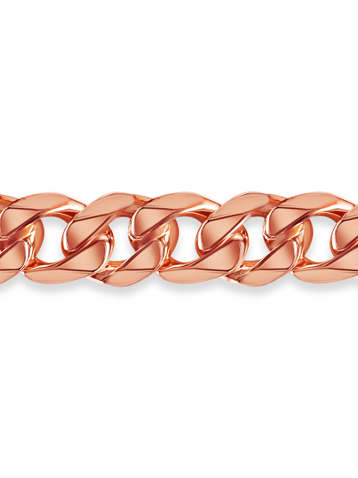 Handmade Solid Gold Curb Necklace , 17mm