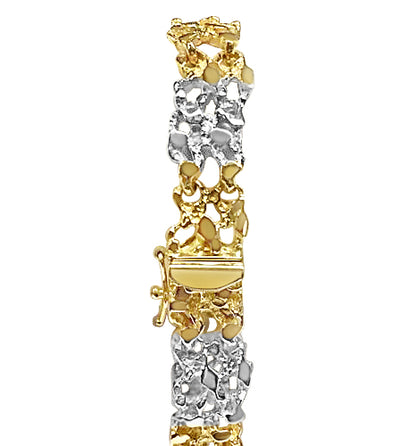 Handmade Solid Gold Nugget Bracelet , 11mm