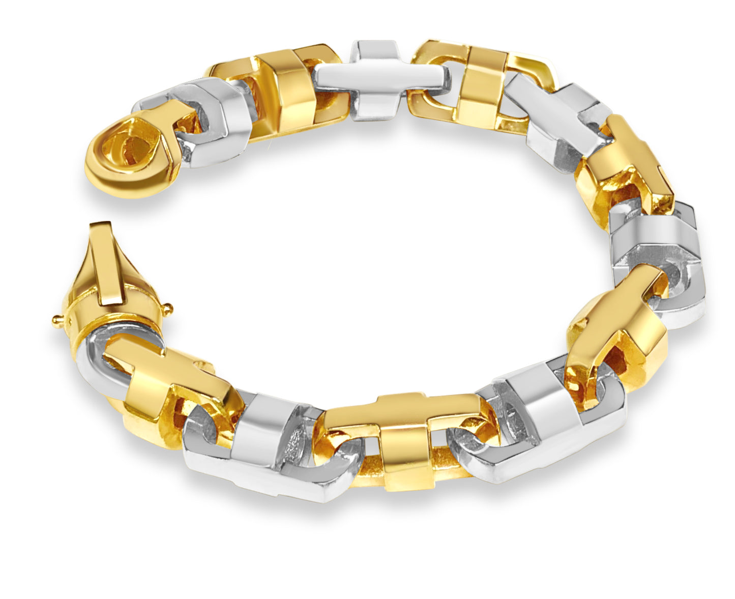 Handmade Solid Gold Anchor Mariner Bracelet , 14mm
