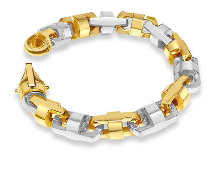 Handmade Solid Gold Anchor Mariner Bracelet , 14mm