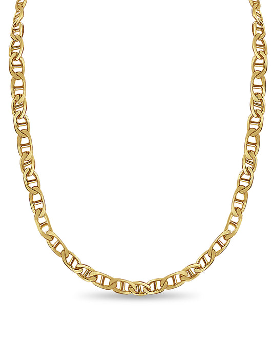 Handmade Solid Gold Mariner Necklace , 8mm
