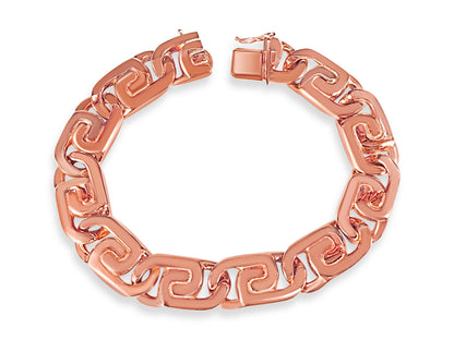 Handmade Solid Gold Tiger Eye Bracelet , 15mm