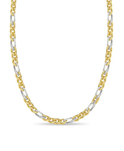 Handmade Solid Gold Figaro Necklace , 14mm