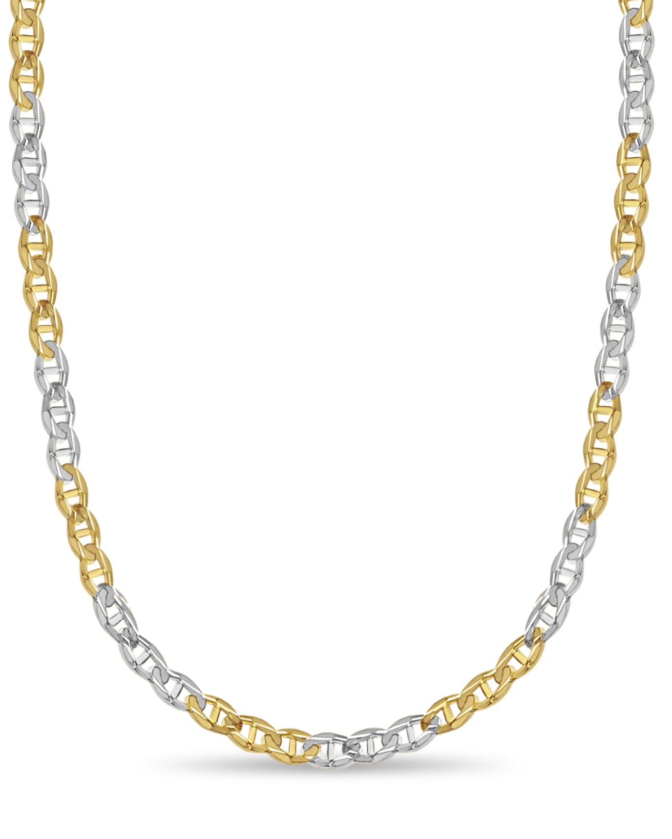 Handmade Solid Gold Anchor Mariner Necklace , 13mm