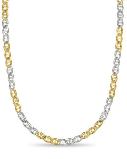 Handmade Solid Gold Anchor Mariner Necklace , 13mm