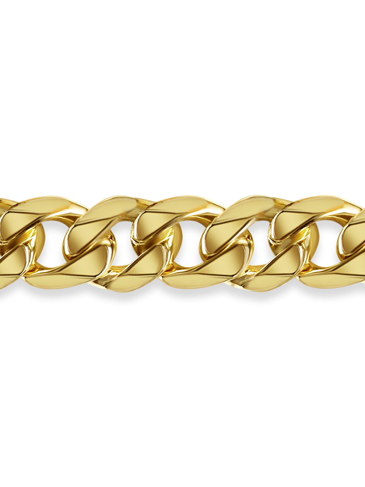 Handmade Solid Gold Curb Bracelet , 17mm