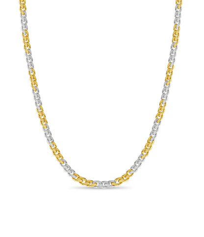 Handmade Solid Gold Curb Necklace , 9mm