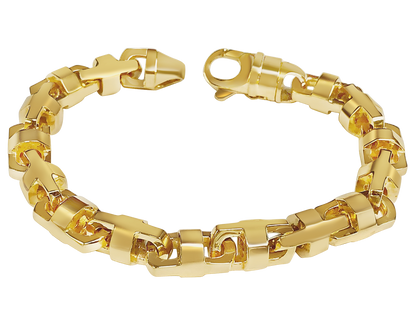 Handmade Solid Gold Anchor Mariner Bracelet , 12mm